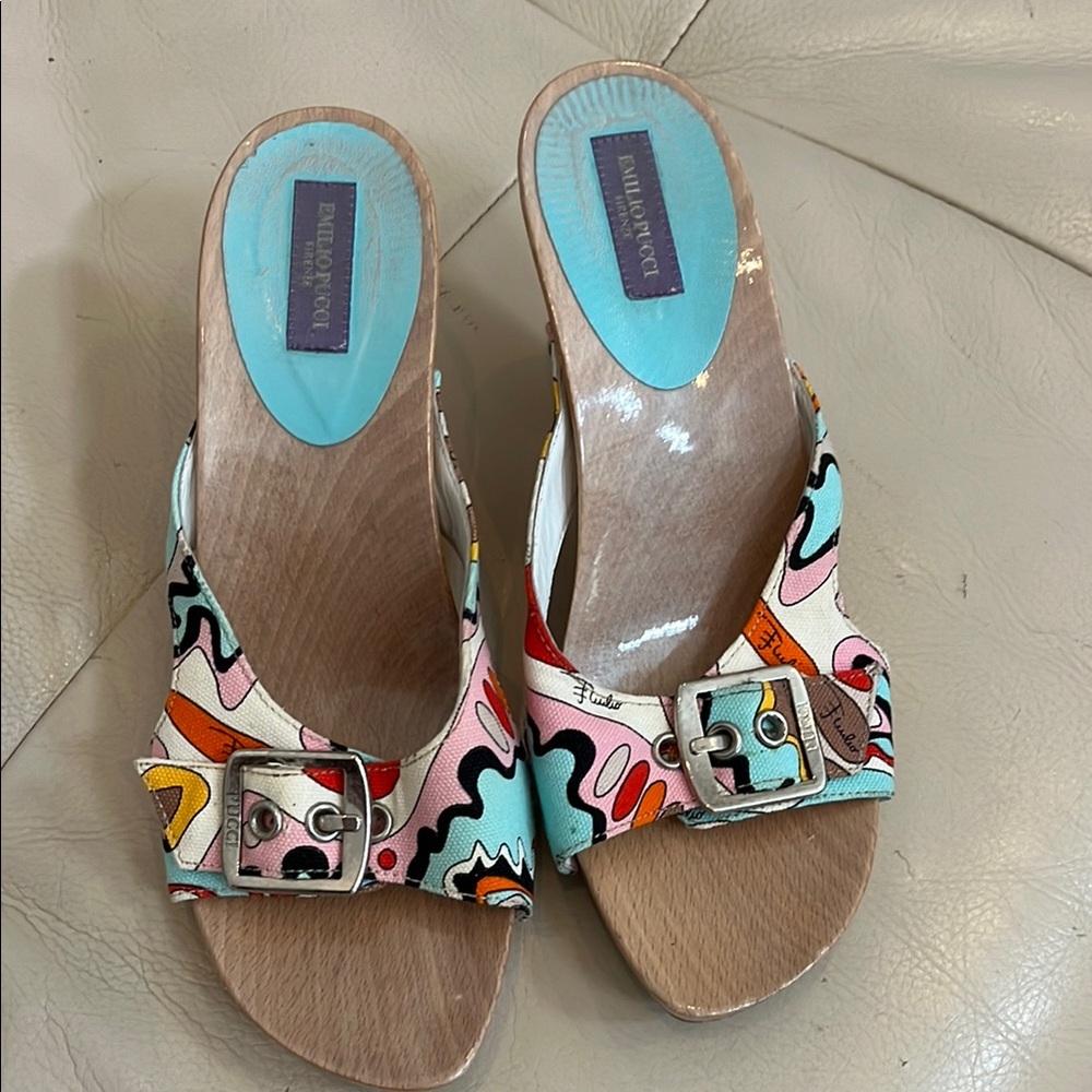 Emilio Pucci Women's Multicolor Wedge Sandals